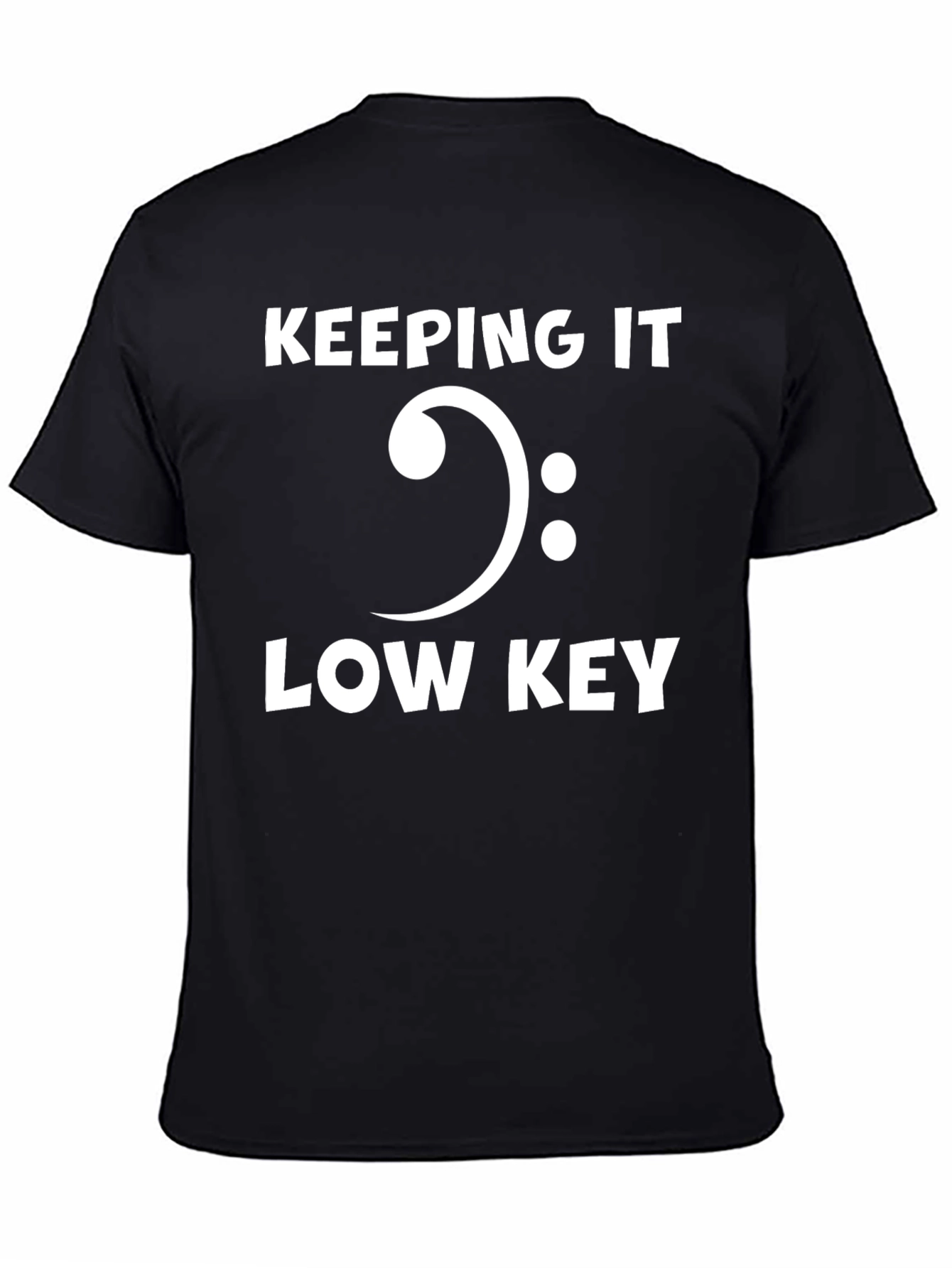 Keeping it Low Key Bass Clef T-Shirt