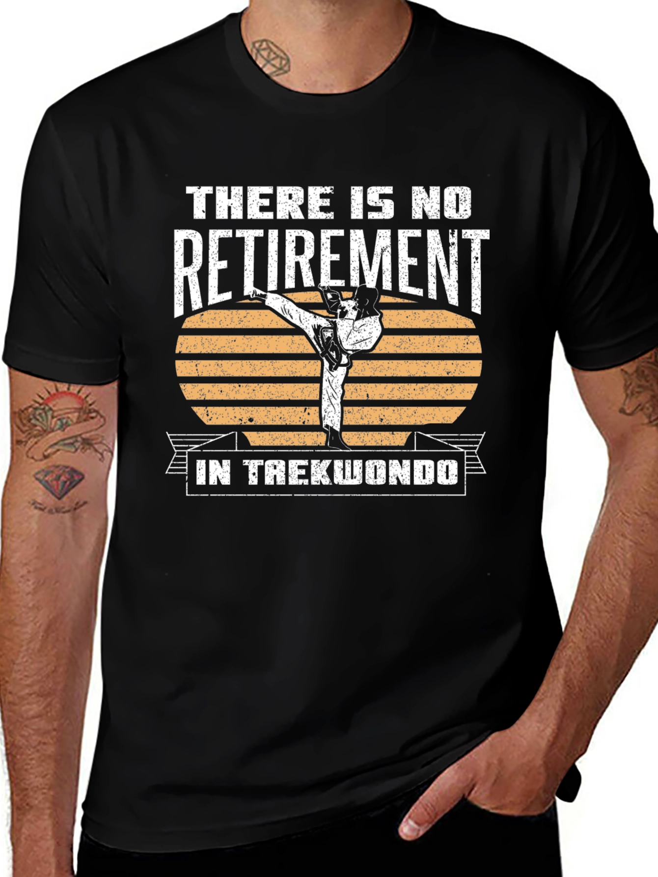 There Is No Retirement In Taekwondo T-Shirt