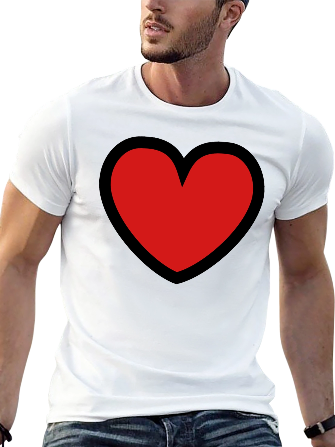Heart Graphic T-Shirt - Bold & Stylish