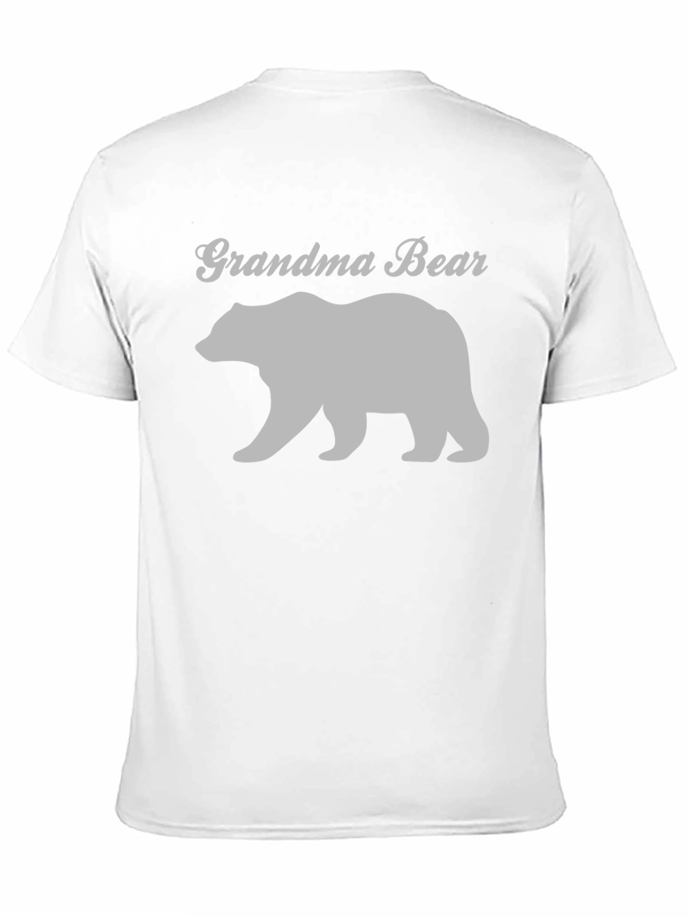 Grandma Bear Graphic T-Shirt - Black Casual Tee