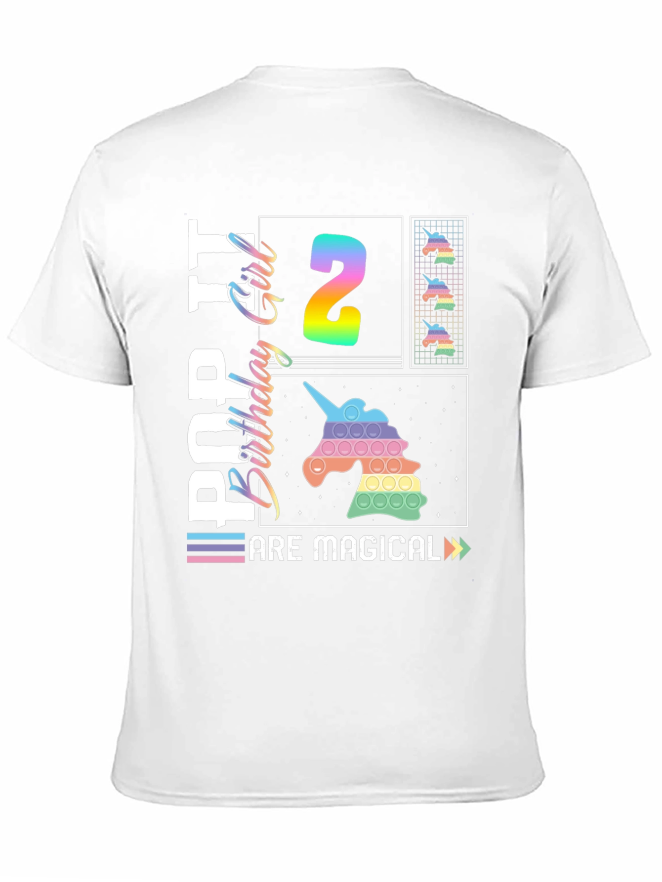 Pop It Birthday Girl 2nd Birthday T-Shirt