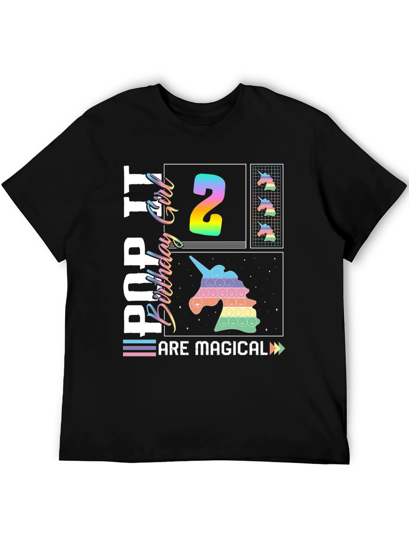 Pop It Birthday Girl 2nd Birthday T-Shirt