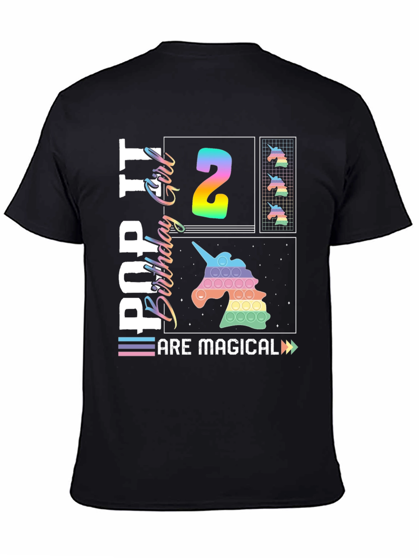 Pop It Birthday Girl 2nd Birthday T-Shirt