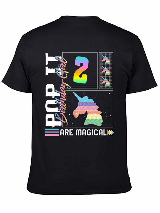 Pop It Birthday Girl 2nd Birthday T-Shirt