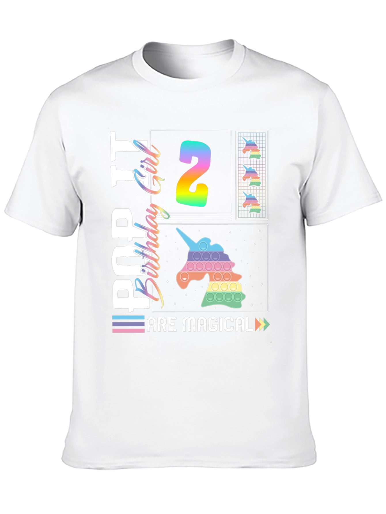 Pop It Birthday Girl 2nd Birthday T-Shirt