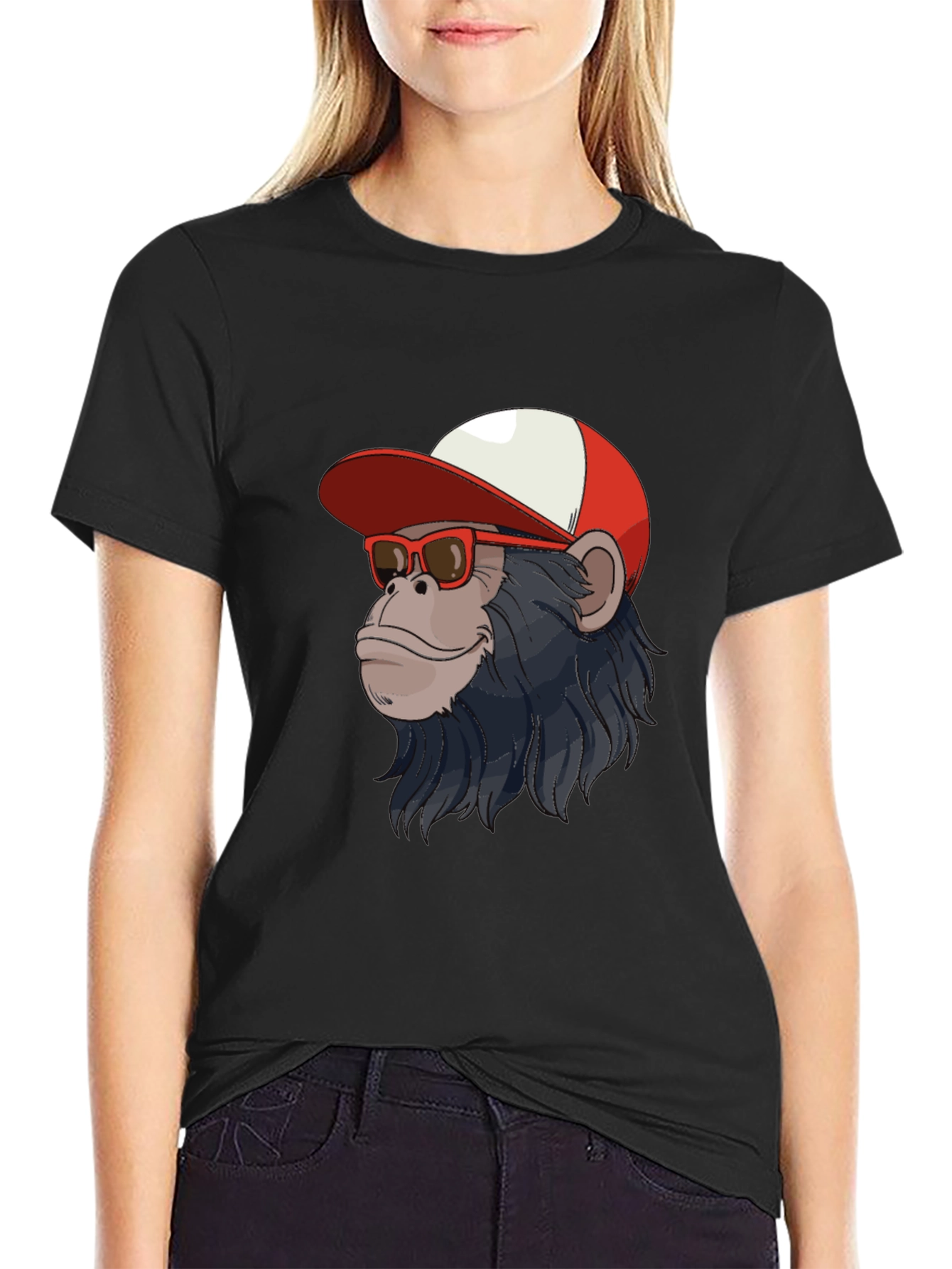 Monkey Face Graphic Tee - Stylish Casual Wear