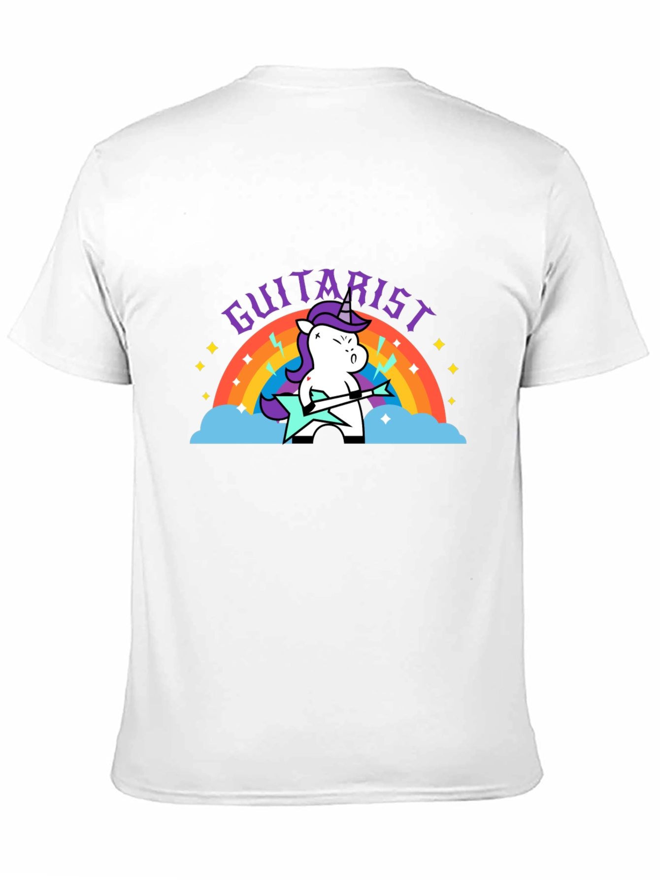 Unicorn Guitarist Graphic Black Tee