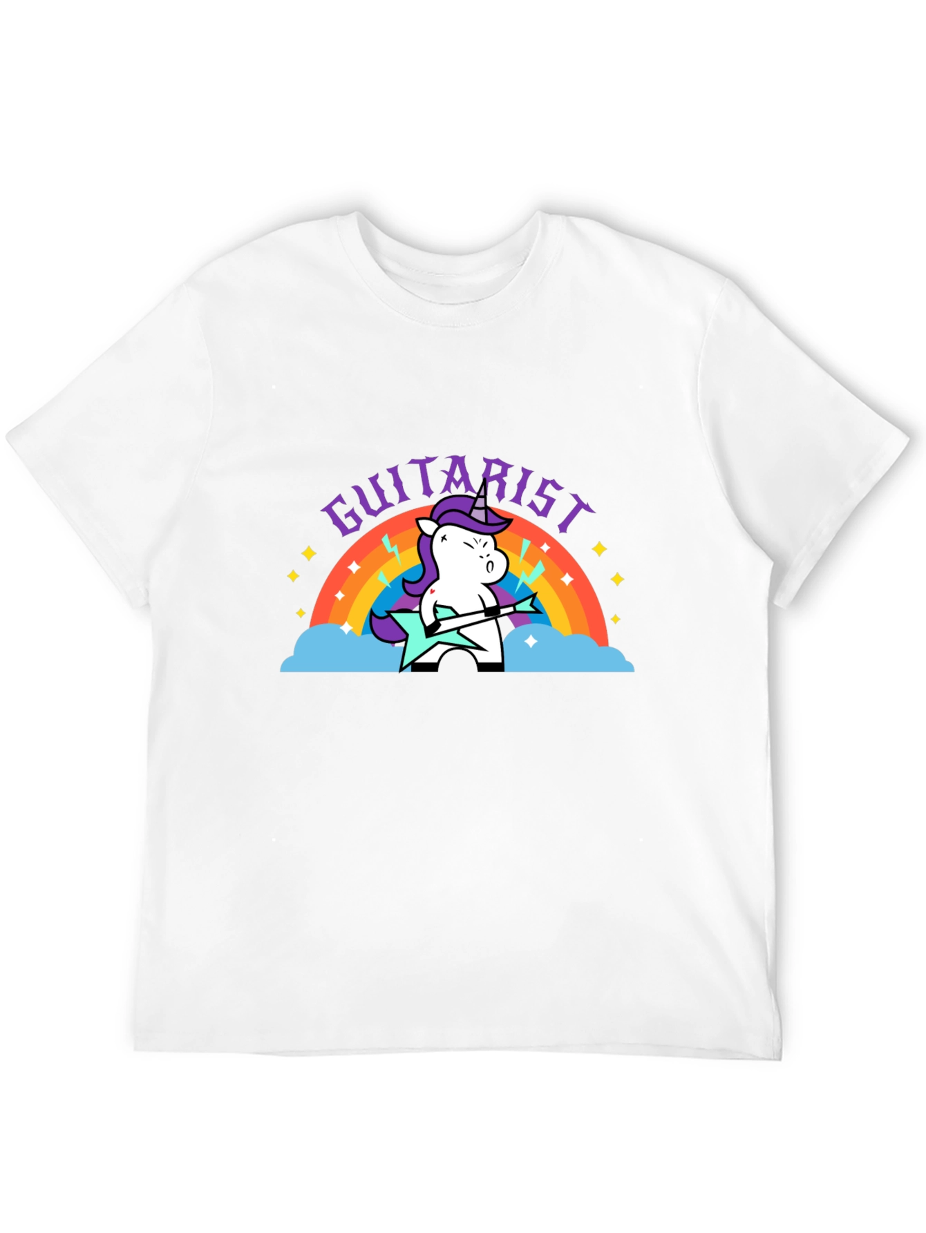 Unicorn Guitarist Graphic Black Tee