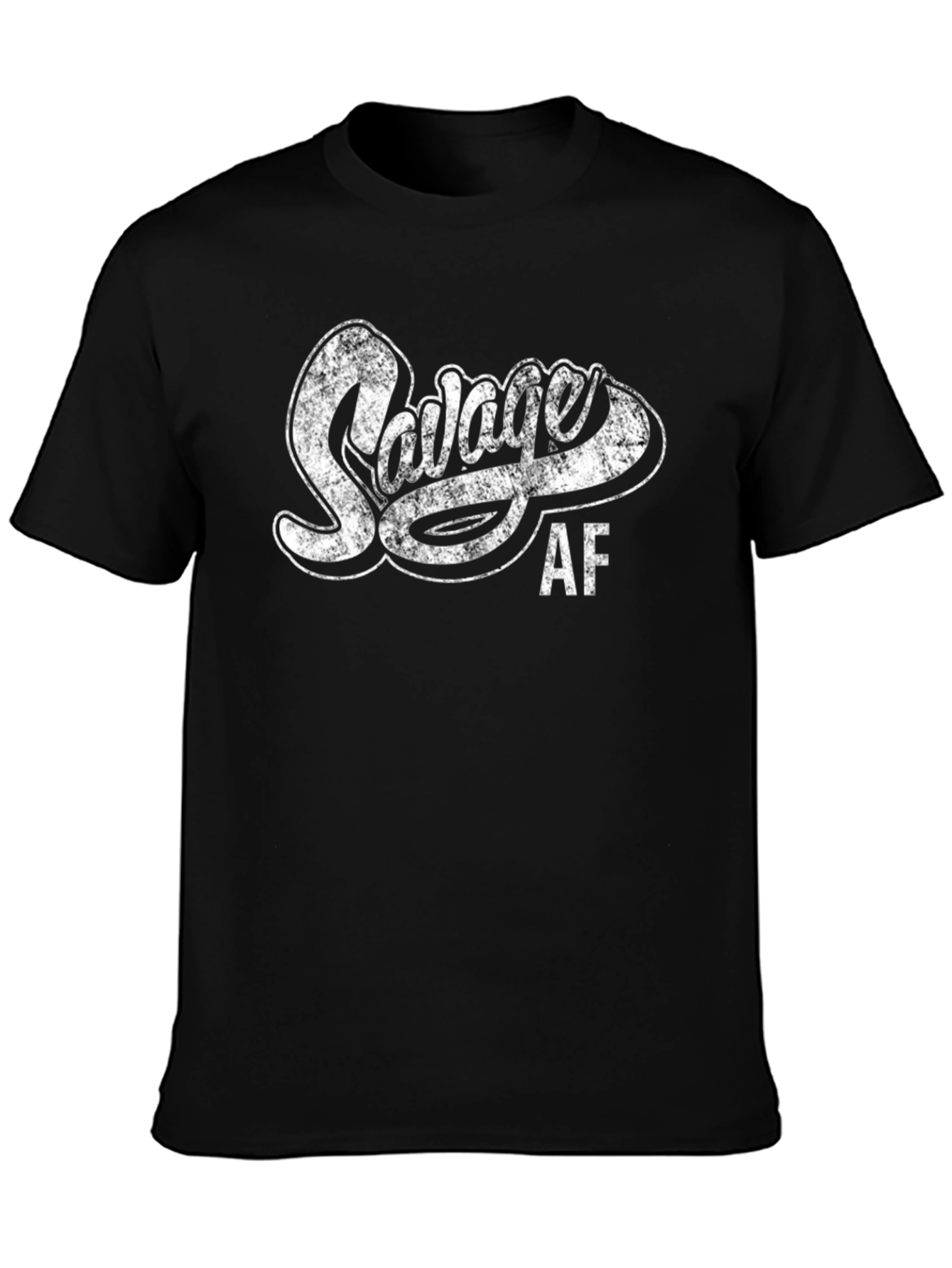 Savage AF Graphic Tee - Distressed Print