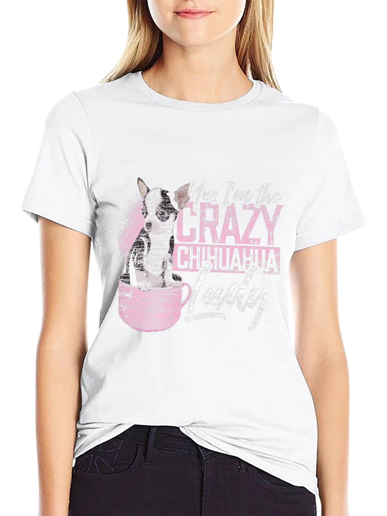 Crazy Chihuahua Lady Graphic Tee