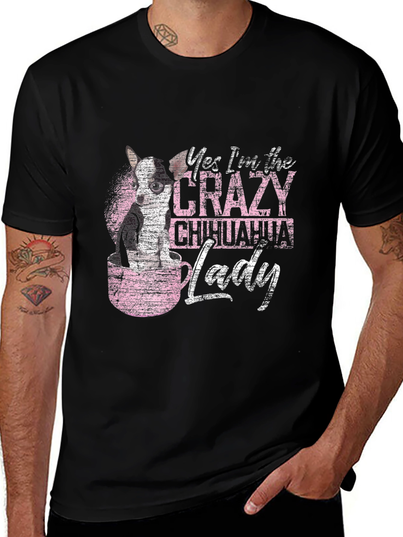 Crazy Chihuahua Lady Graphic Tee