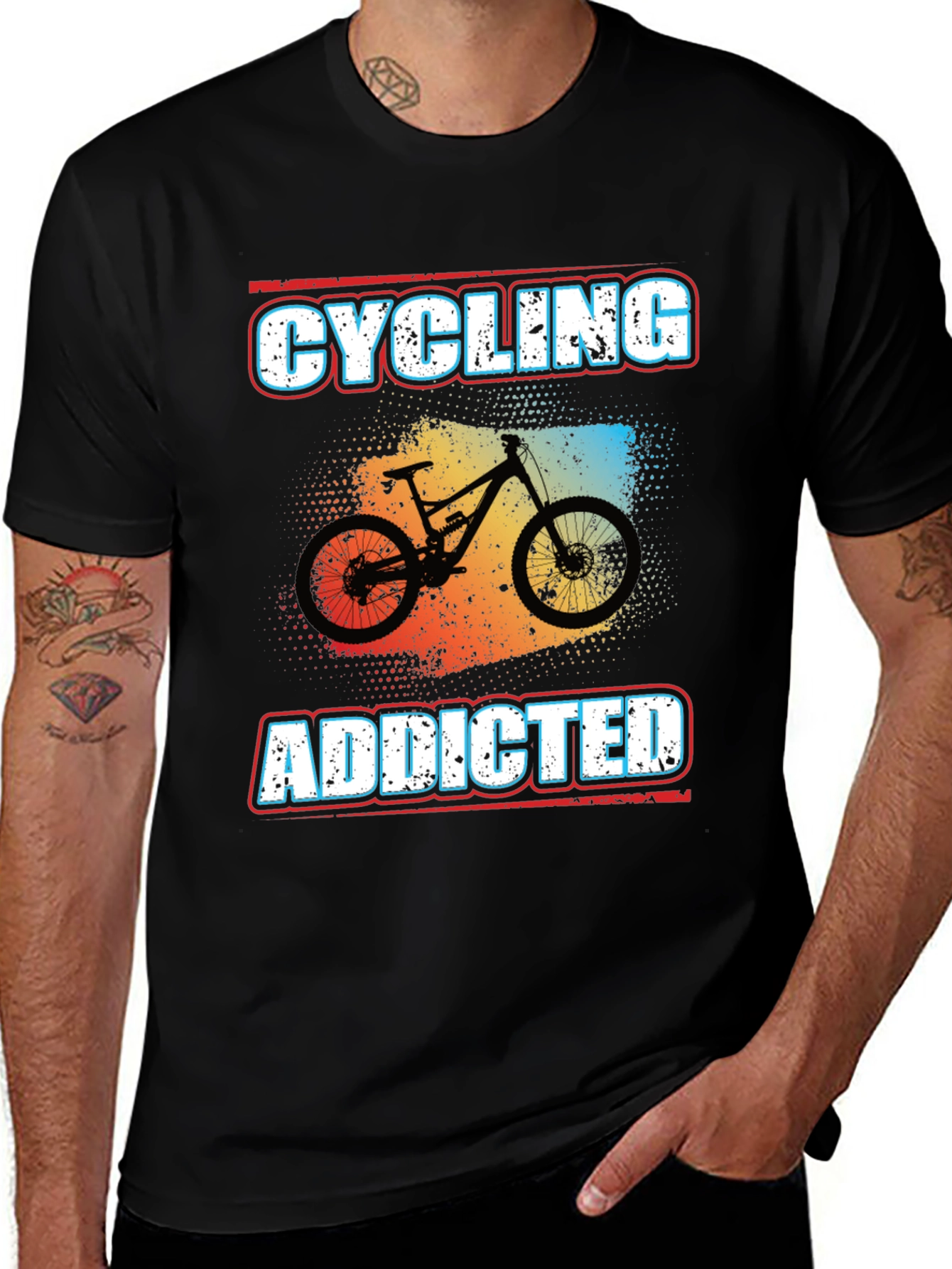 Cycling Addicted Graphic Tee