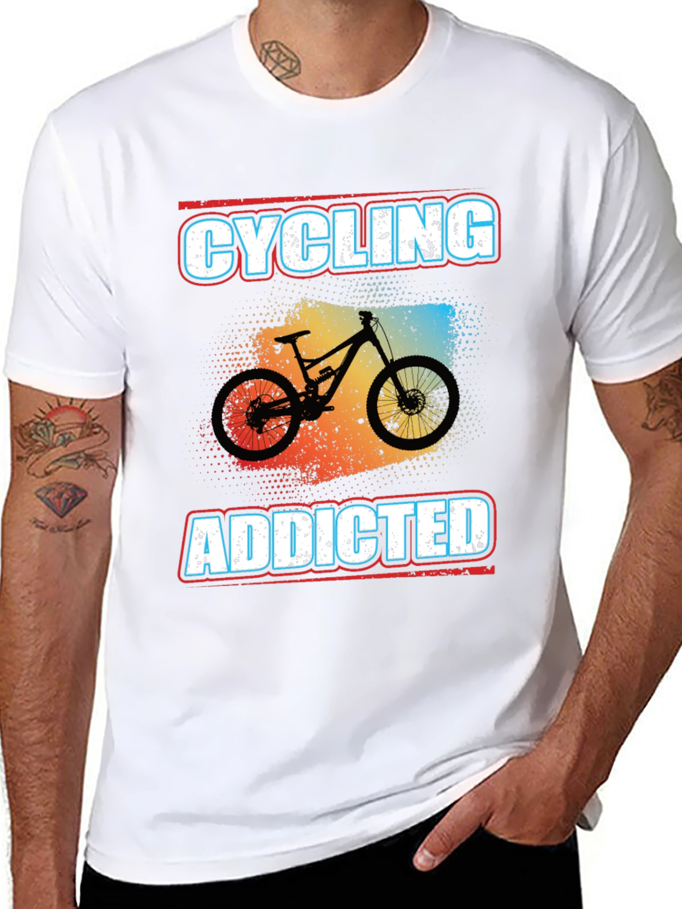 Cycling Addicted Graphic Tee