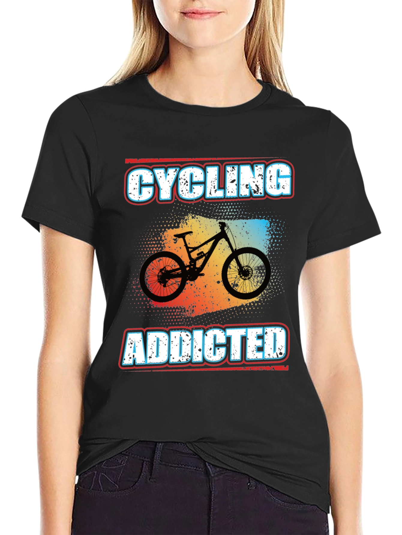 Cycling Addicted Graphic Tee