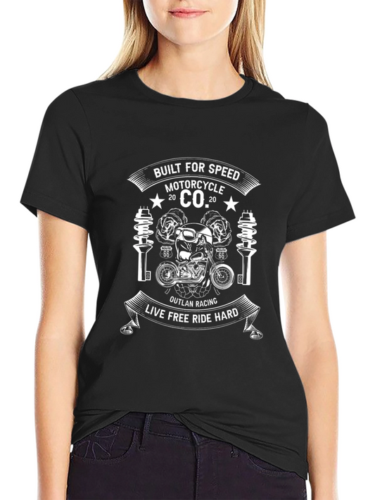Motorcycle Co. T-Shirt - Built for Speed Live Free Ride Hard