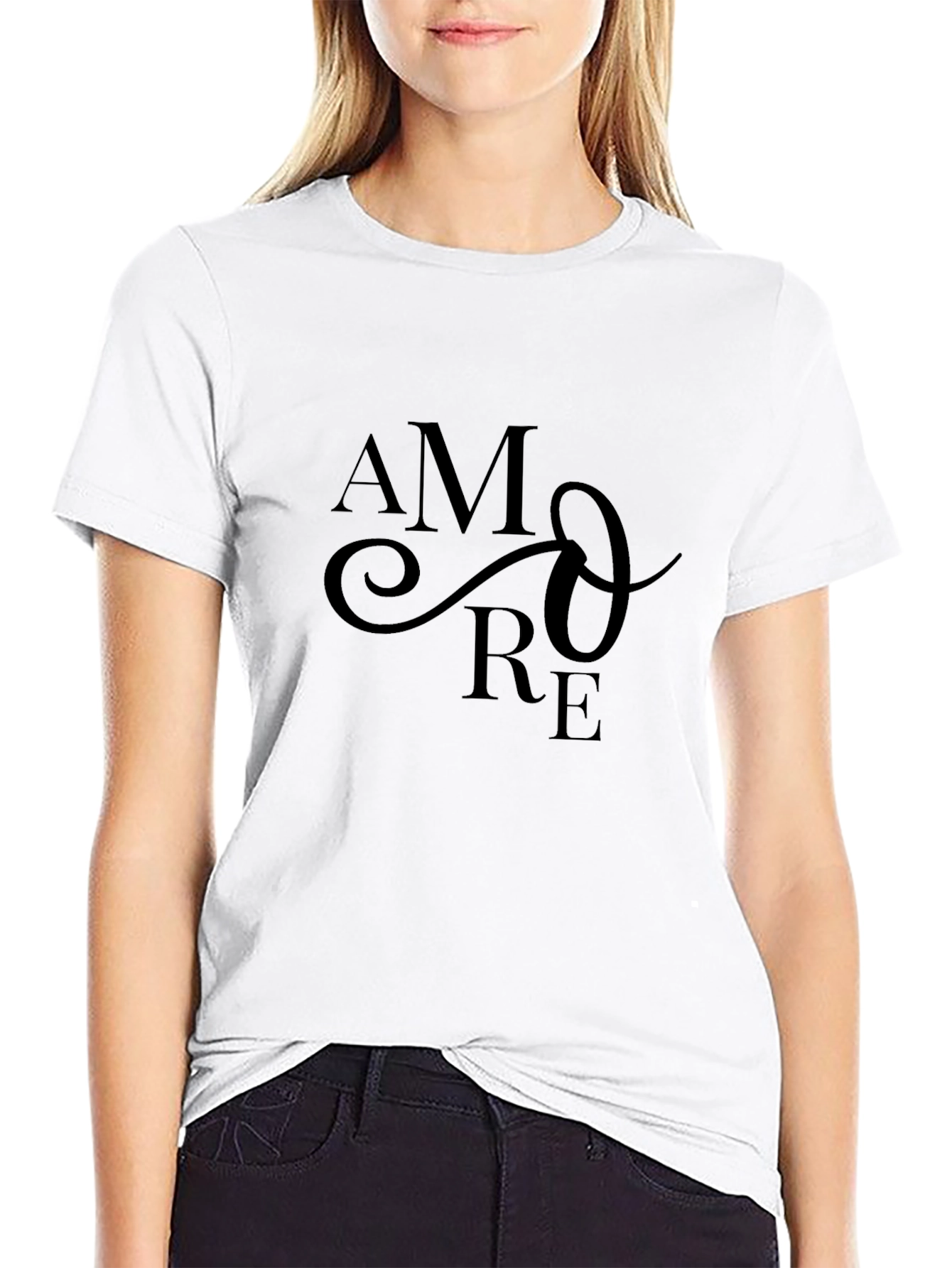 Stylish Amore Graphic Print T-Shirt