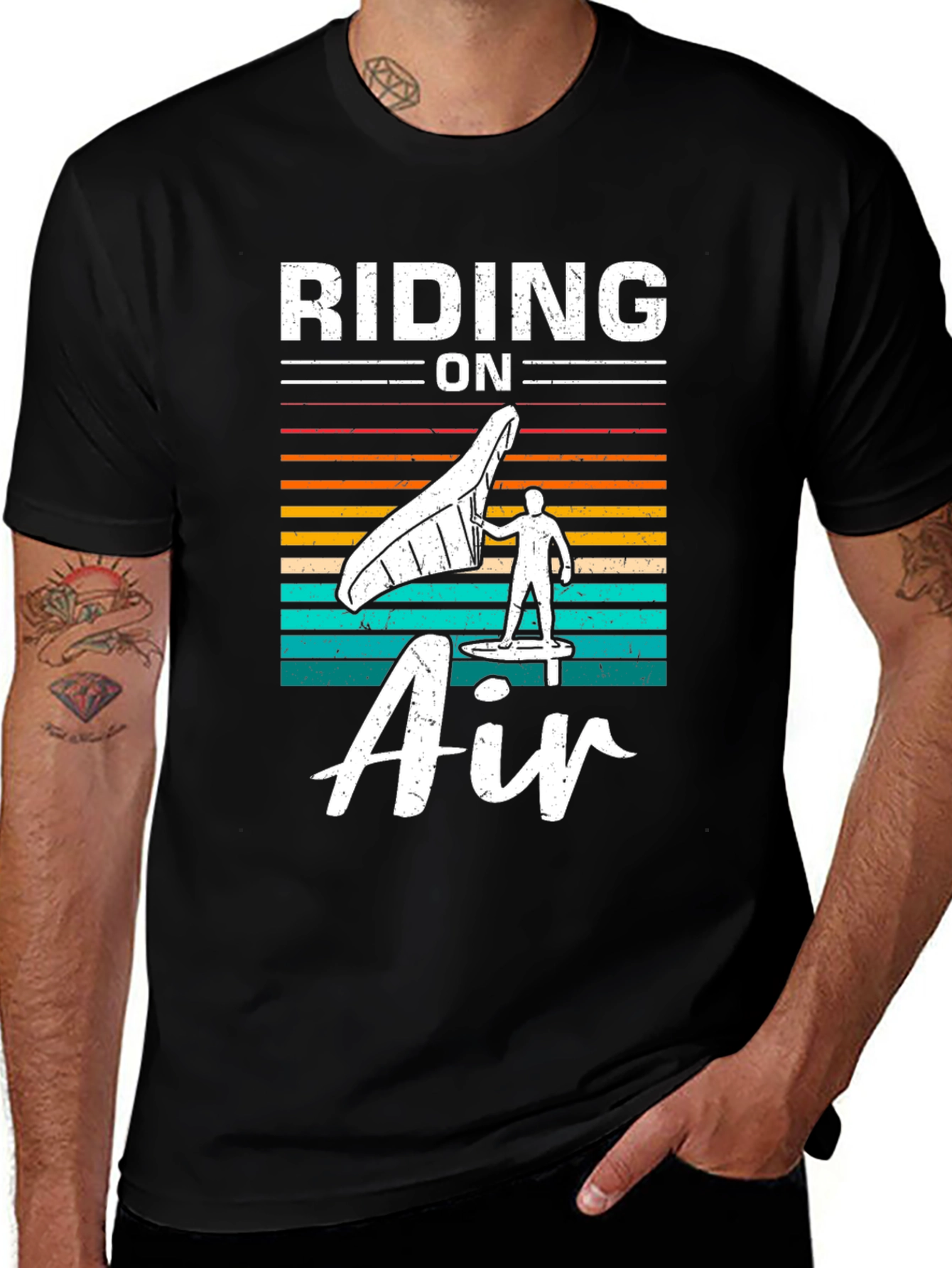 Riding On Air T-Shirt - Wing Foil Design