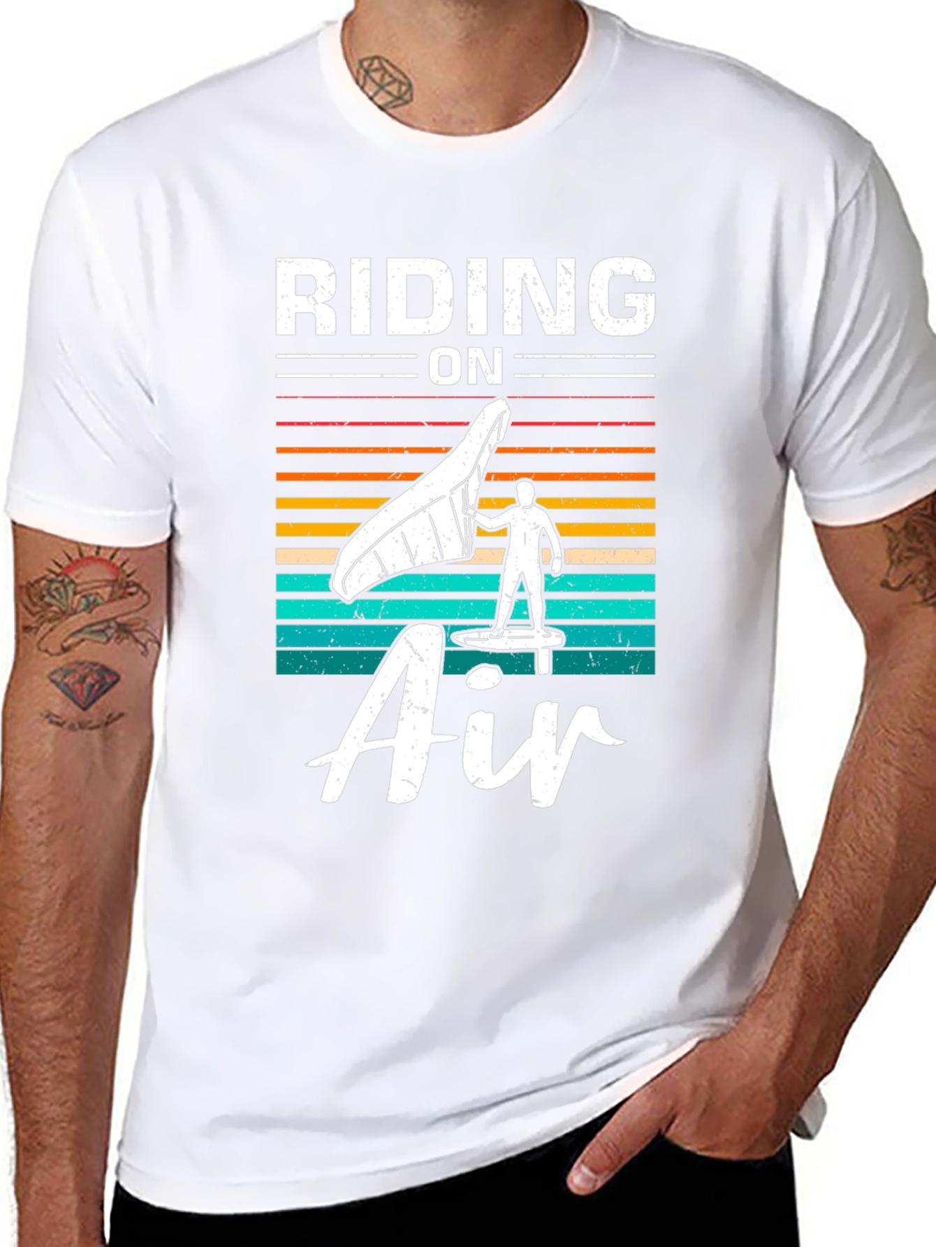 Riding On Air T-Shirt - Wing Foil Design