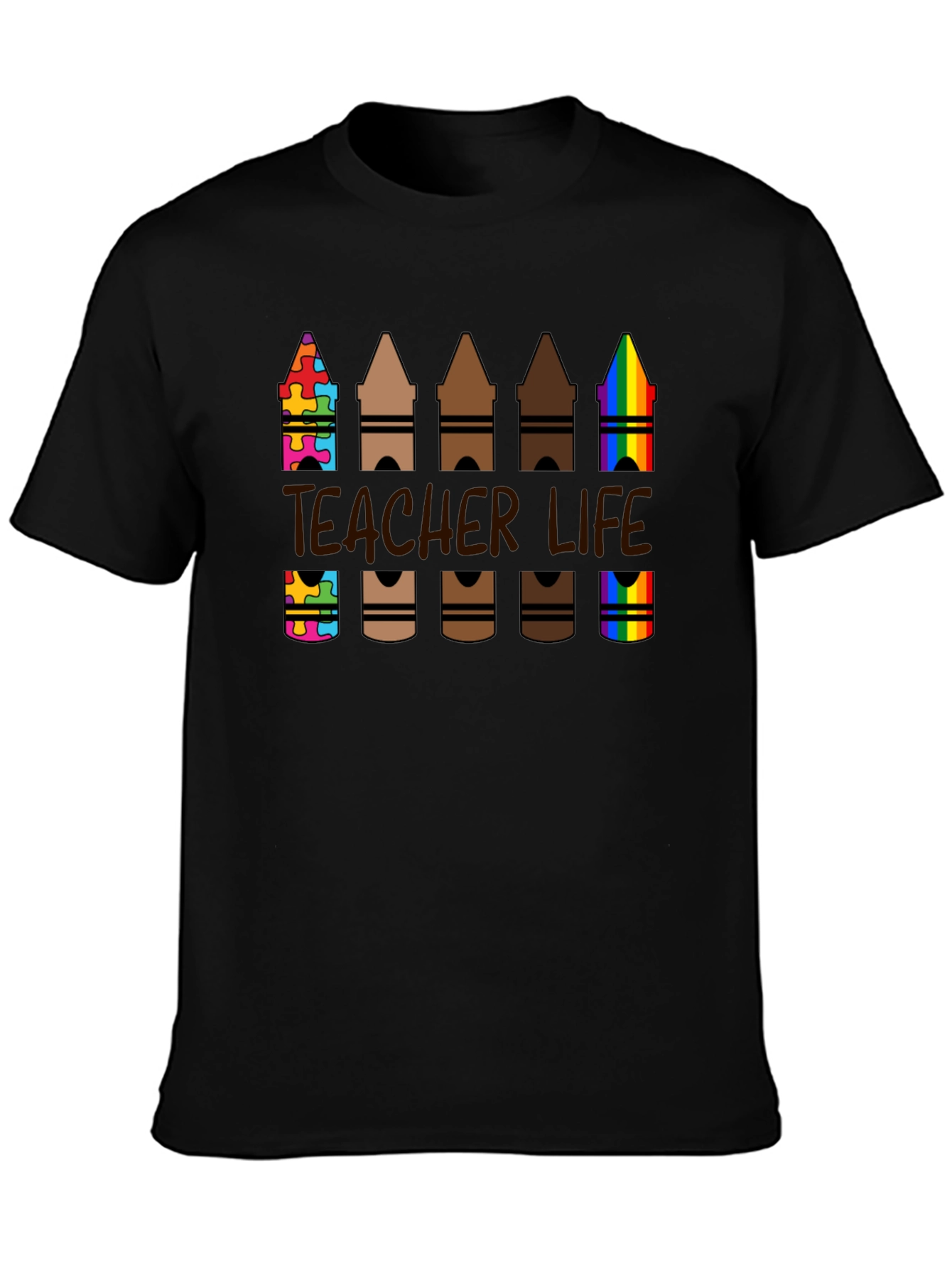 Teacher Life Crayon T-Shirt