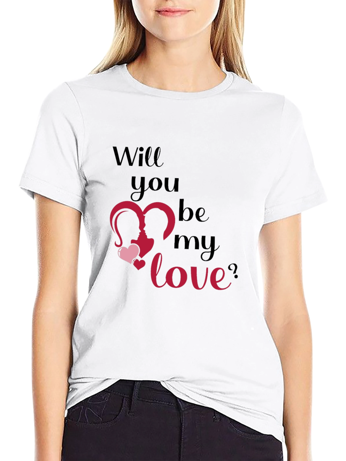 Romantic Will You Be My Love Graphic T-Shirt