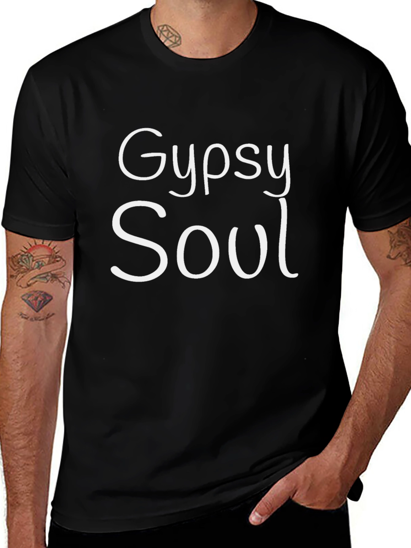 Gypsy Soul Graphic Tee - Black Casual T-Shirt