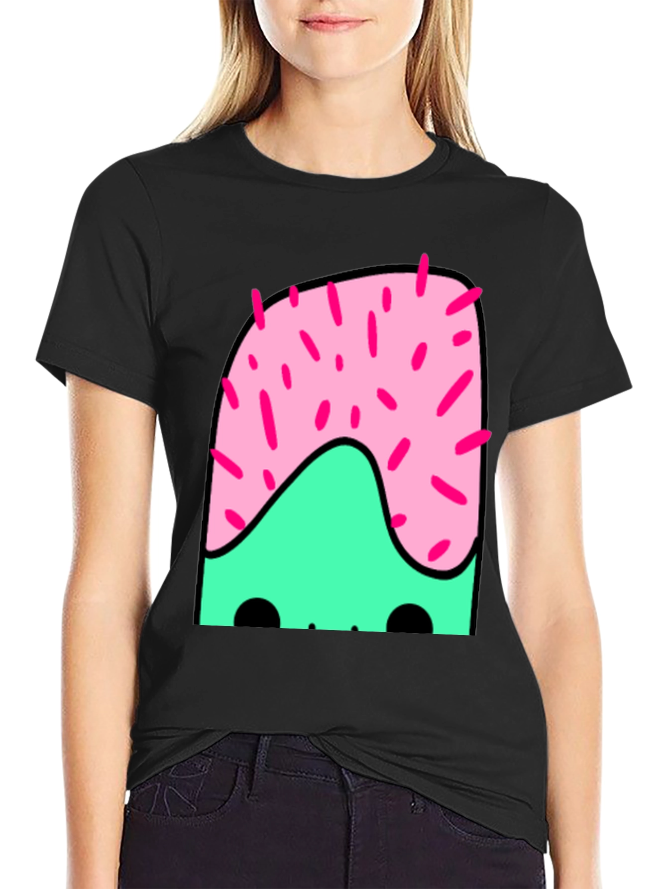 Fun Cartoon Graphic Print T-Shirt