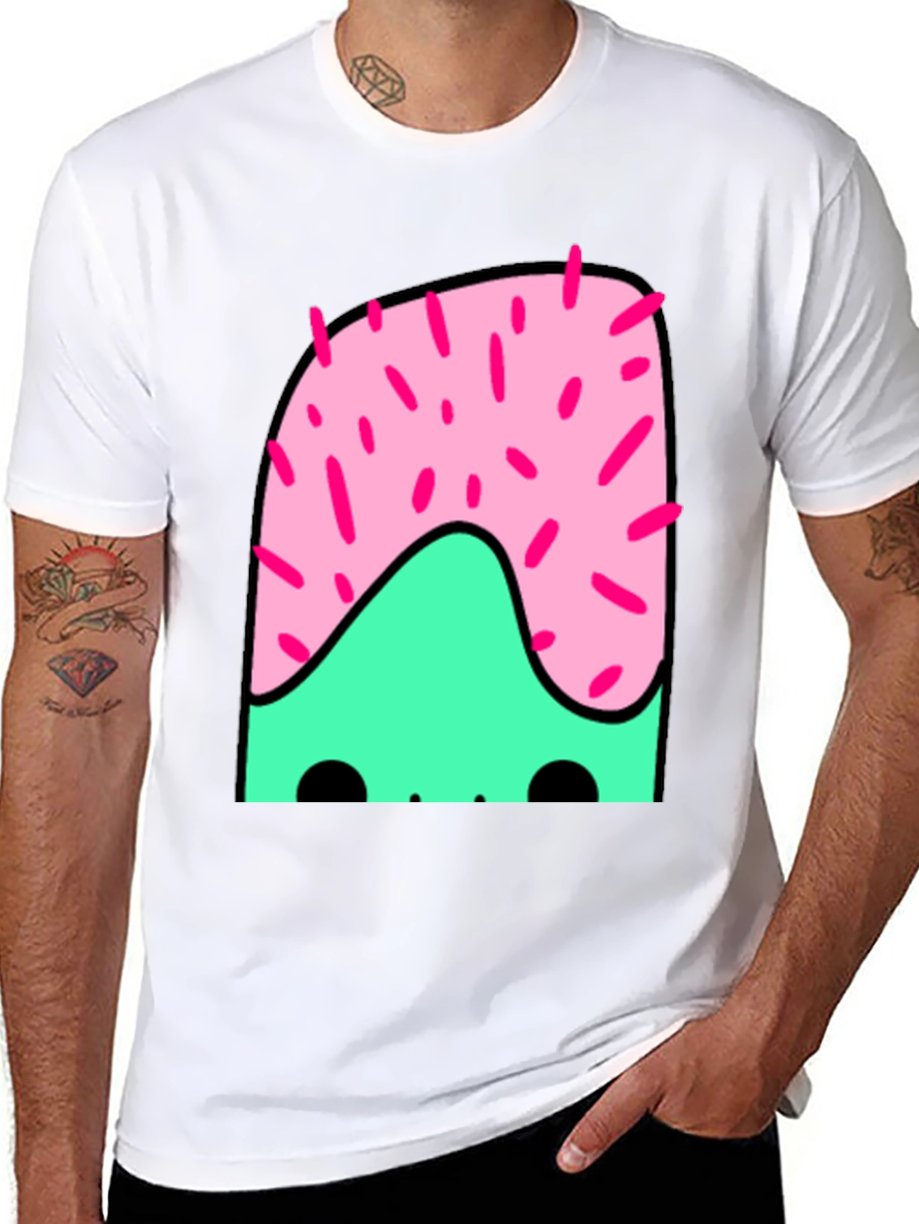 Fun Cartoon Graphic Print T-Shirt