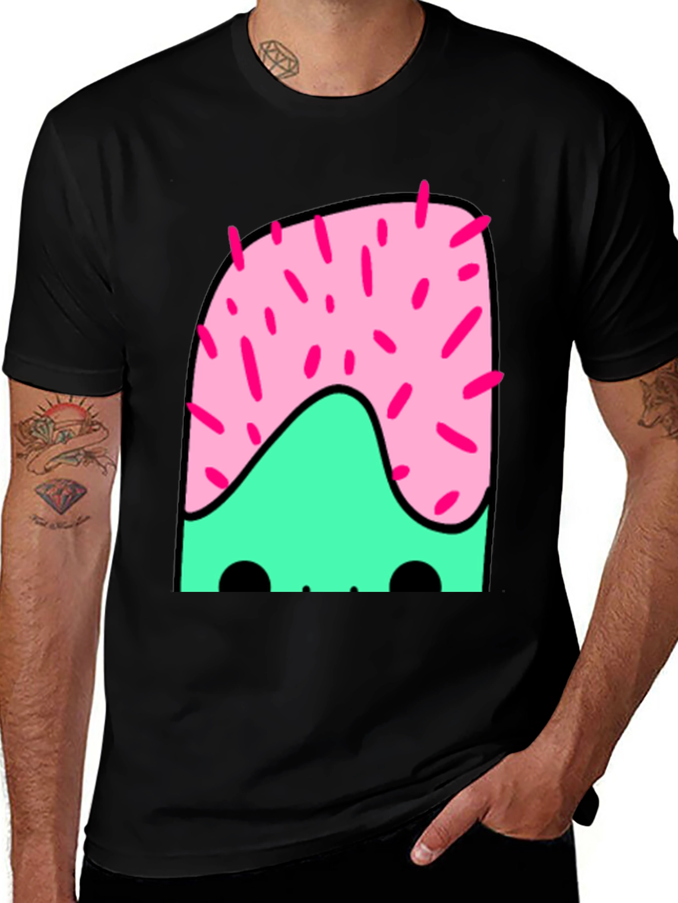 Fun Cartoon Graphic Print T-Shirt
