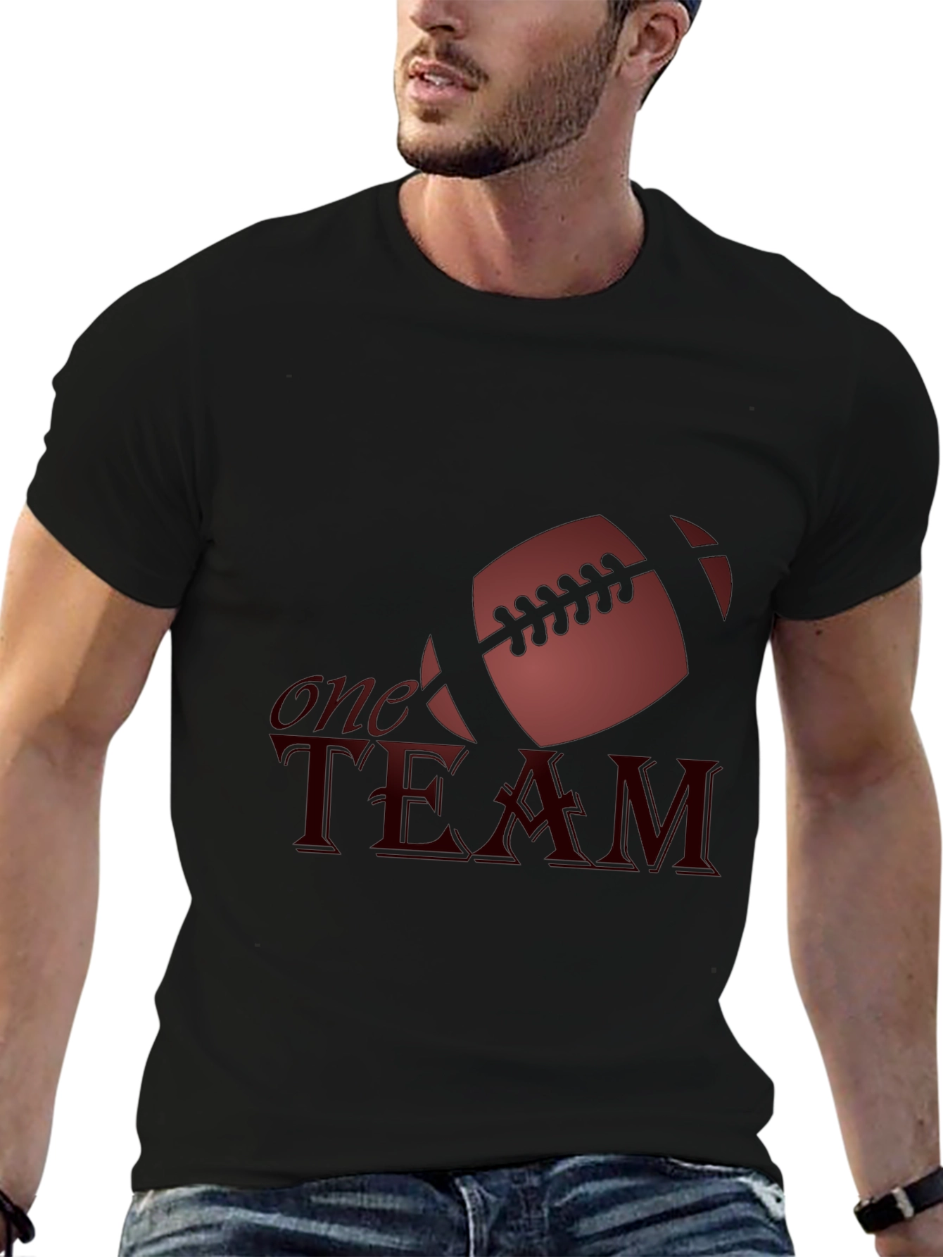One Team Football Graphic Tee - Black