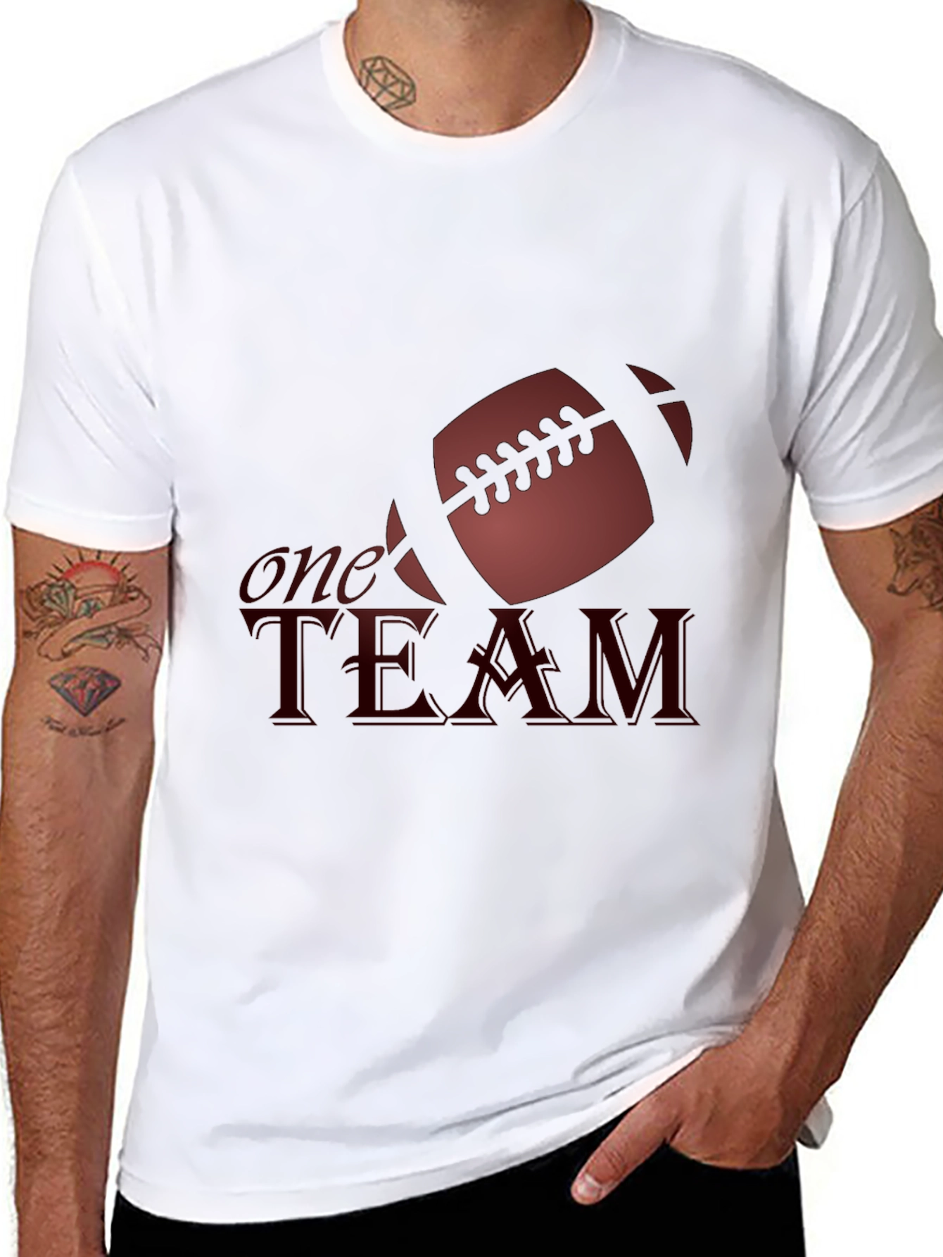 One Team Football Graphic Tee - Black