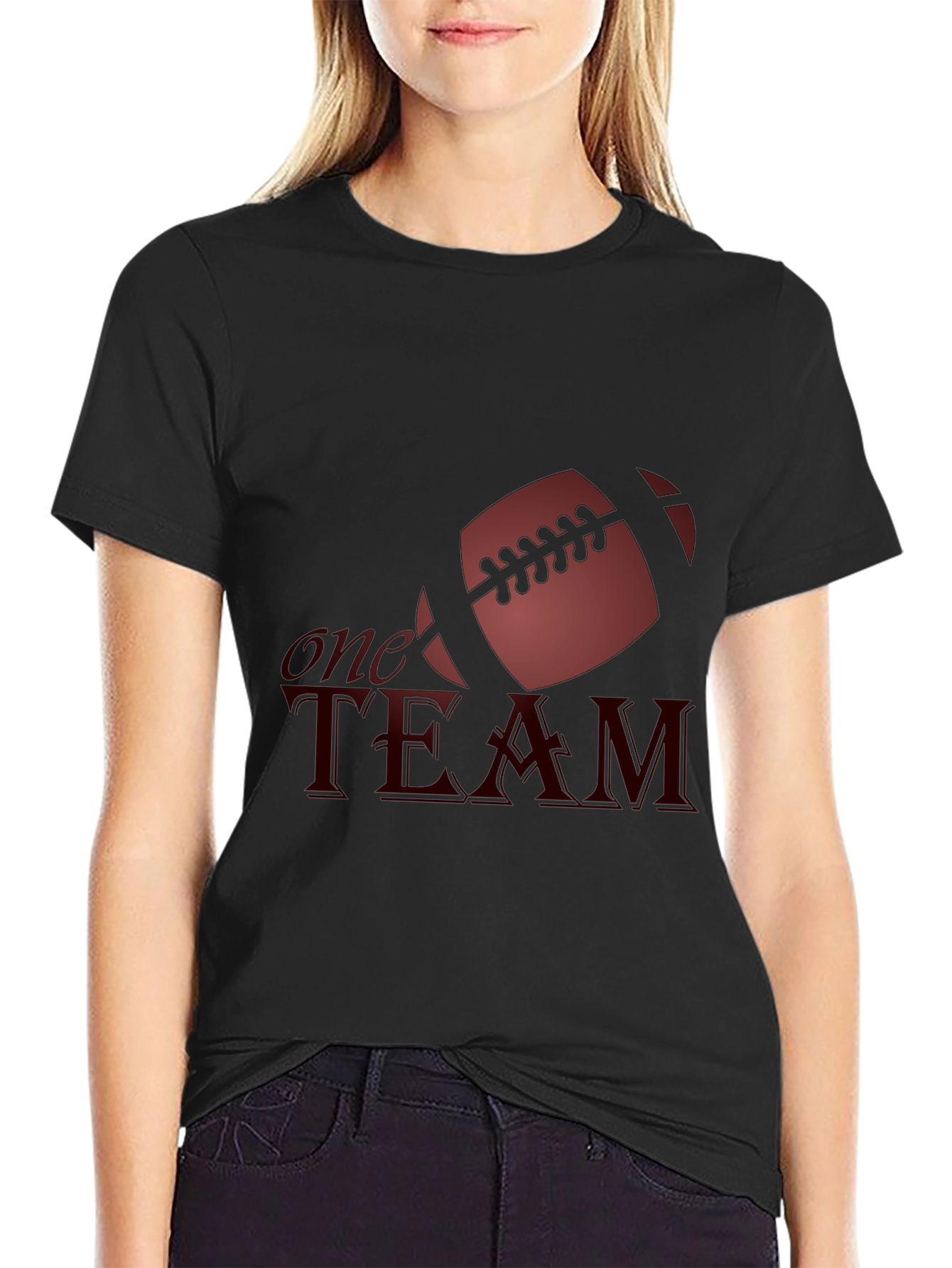 One Team Football Graphic Tee - Black