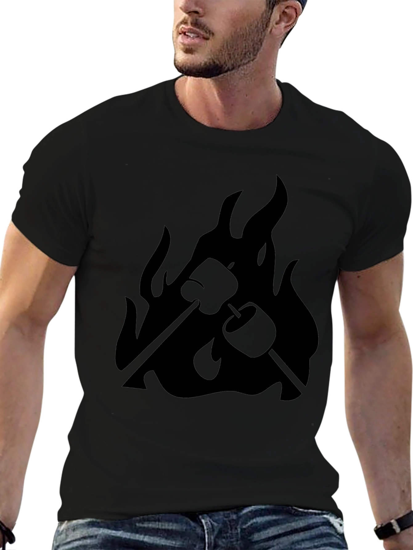 Marshmallow Roasting T-Shirt - Black