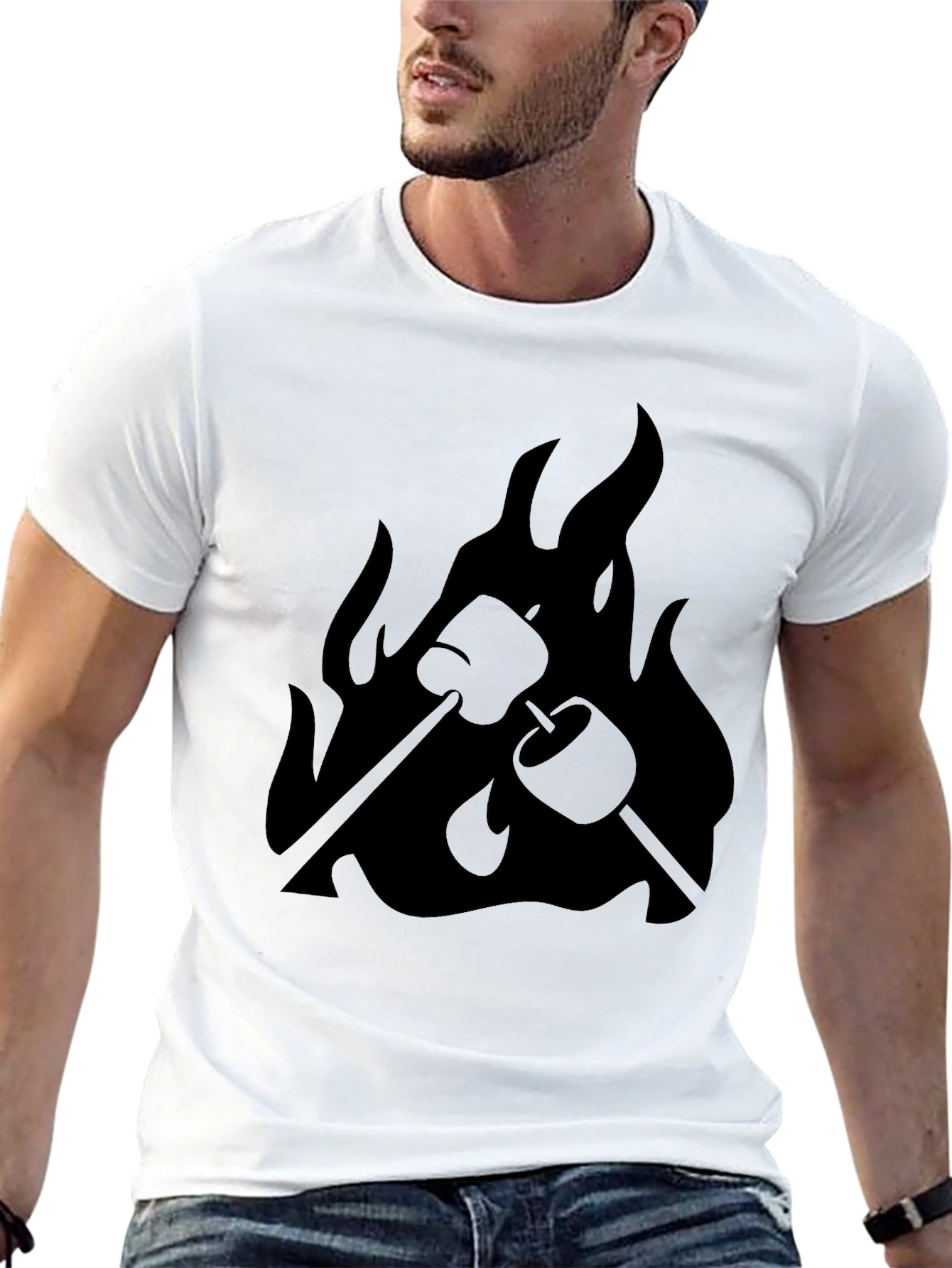 Marshmallow Roasting T-Shirt - Black