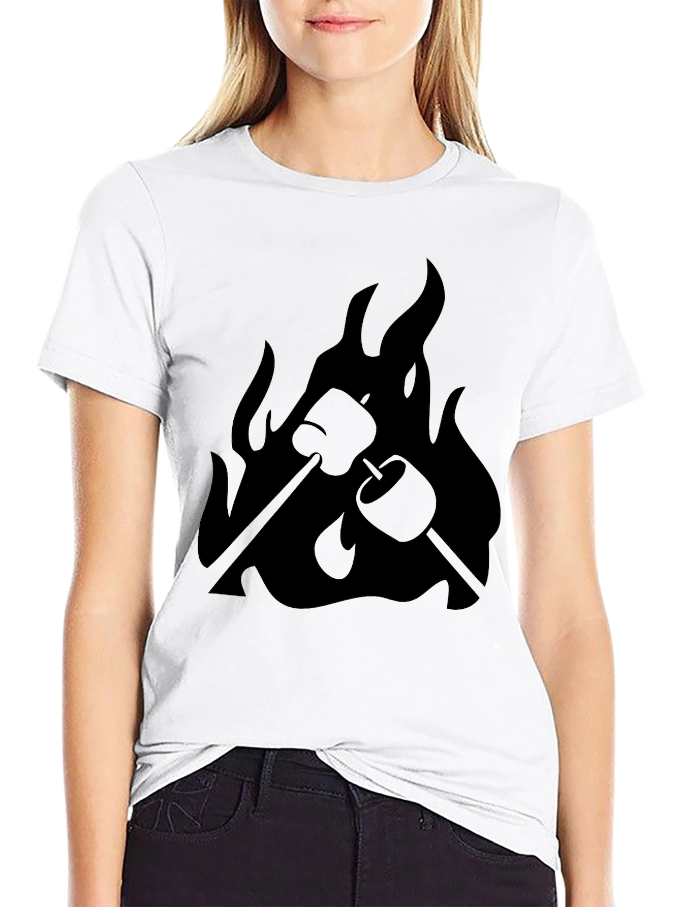 Marshmallow Roasting T-Shirt - Black
