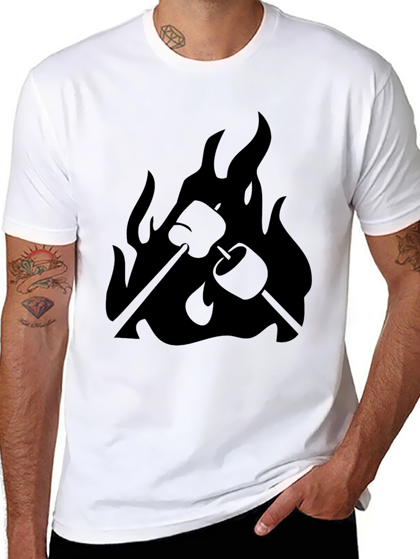 Marshmallow Roasting T-Shirt - Black