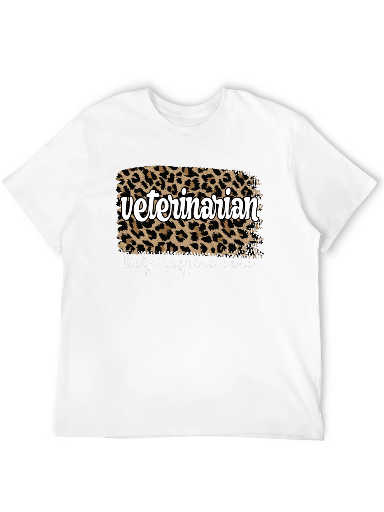 Veterinarian Leopard Print Graphic T-Shirt