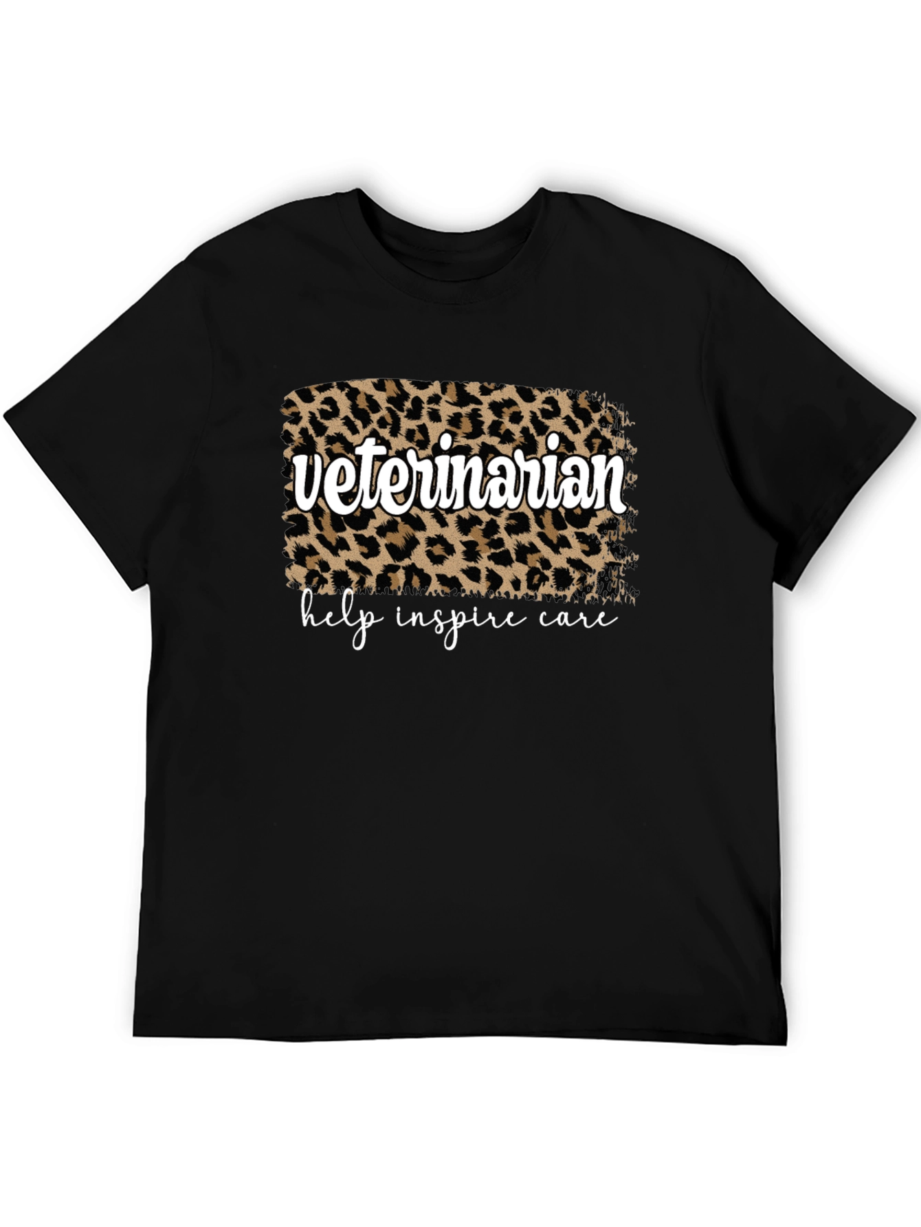 Veterinarian Leopard Print Graphic T-Shirt