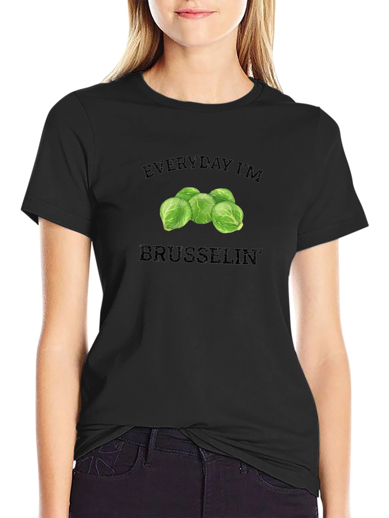 Everyday Im Brusselsin T-Shirt - Funny Vegetable Pun Tee