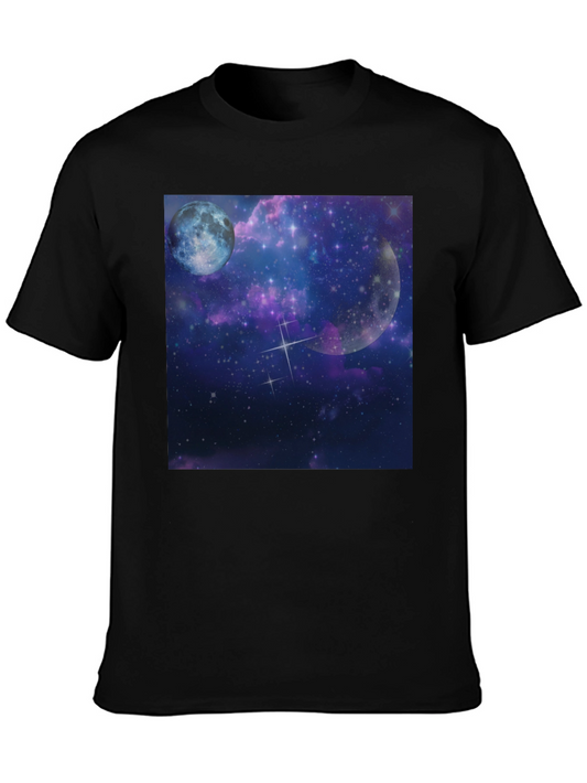 Galaxy Moon Black Tee
