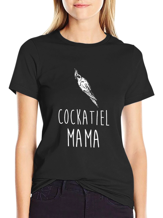 Cockatiel Mama Black Graphic Tee