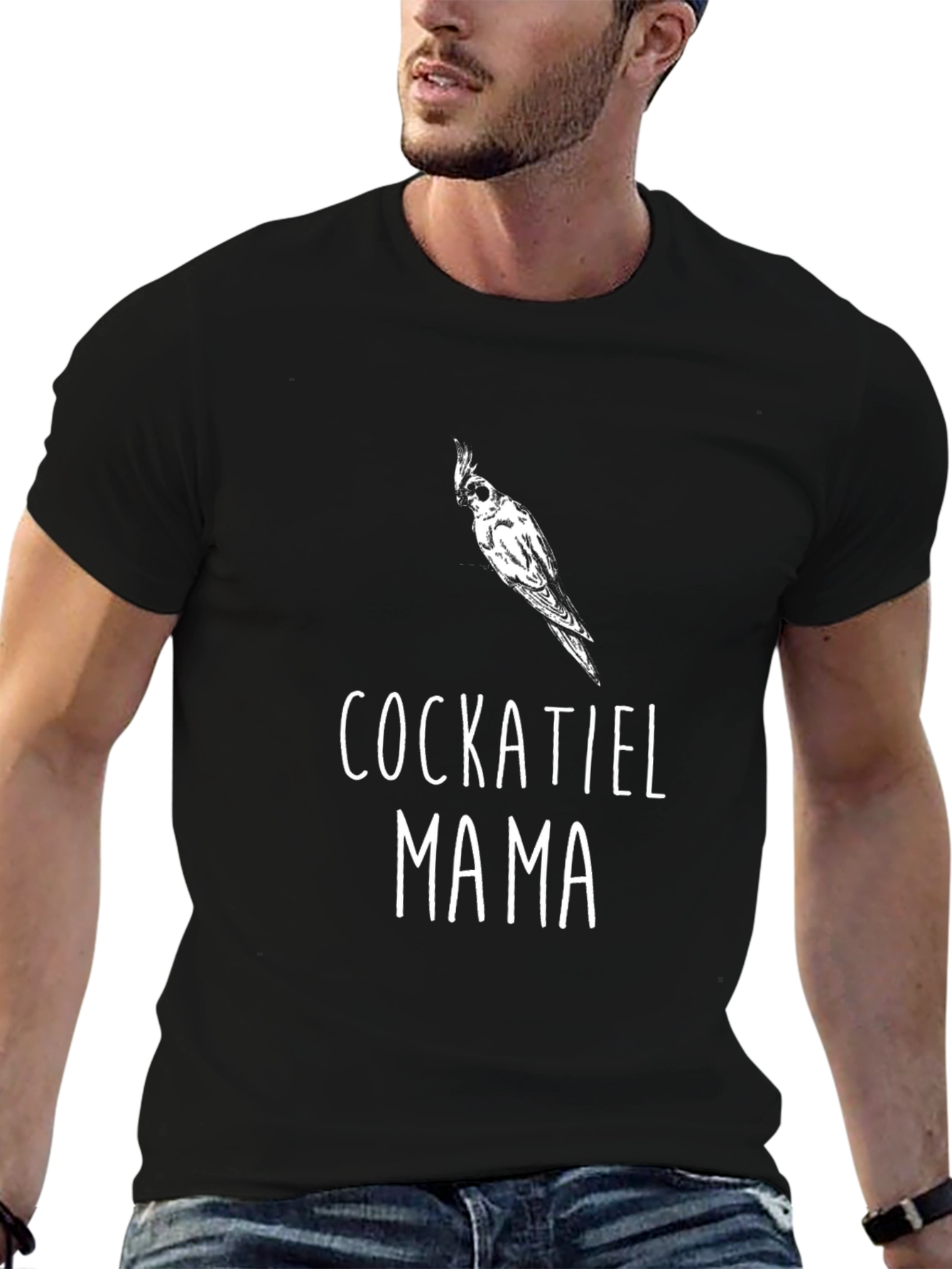 Cockatiel Mama Black Graphic Tee