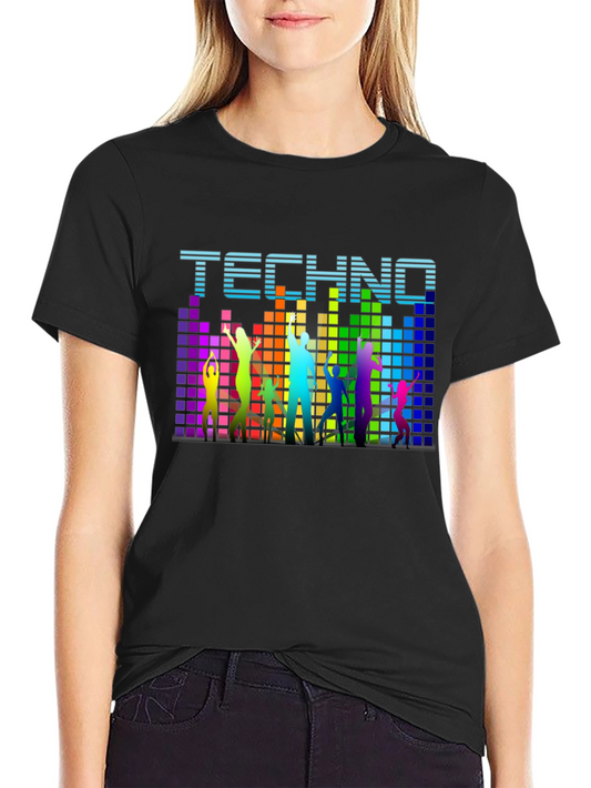 Techno Music T-Shirt - Colorful Design