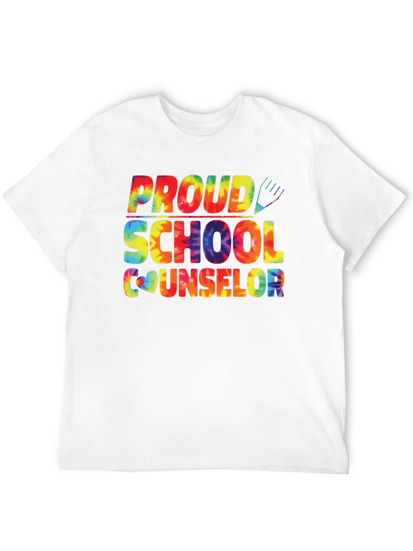 Proud School Counselor Tie-Dye Graphic T-Shirt