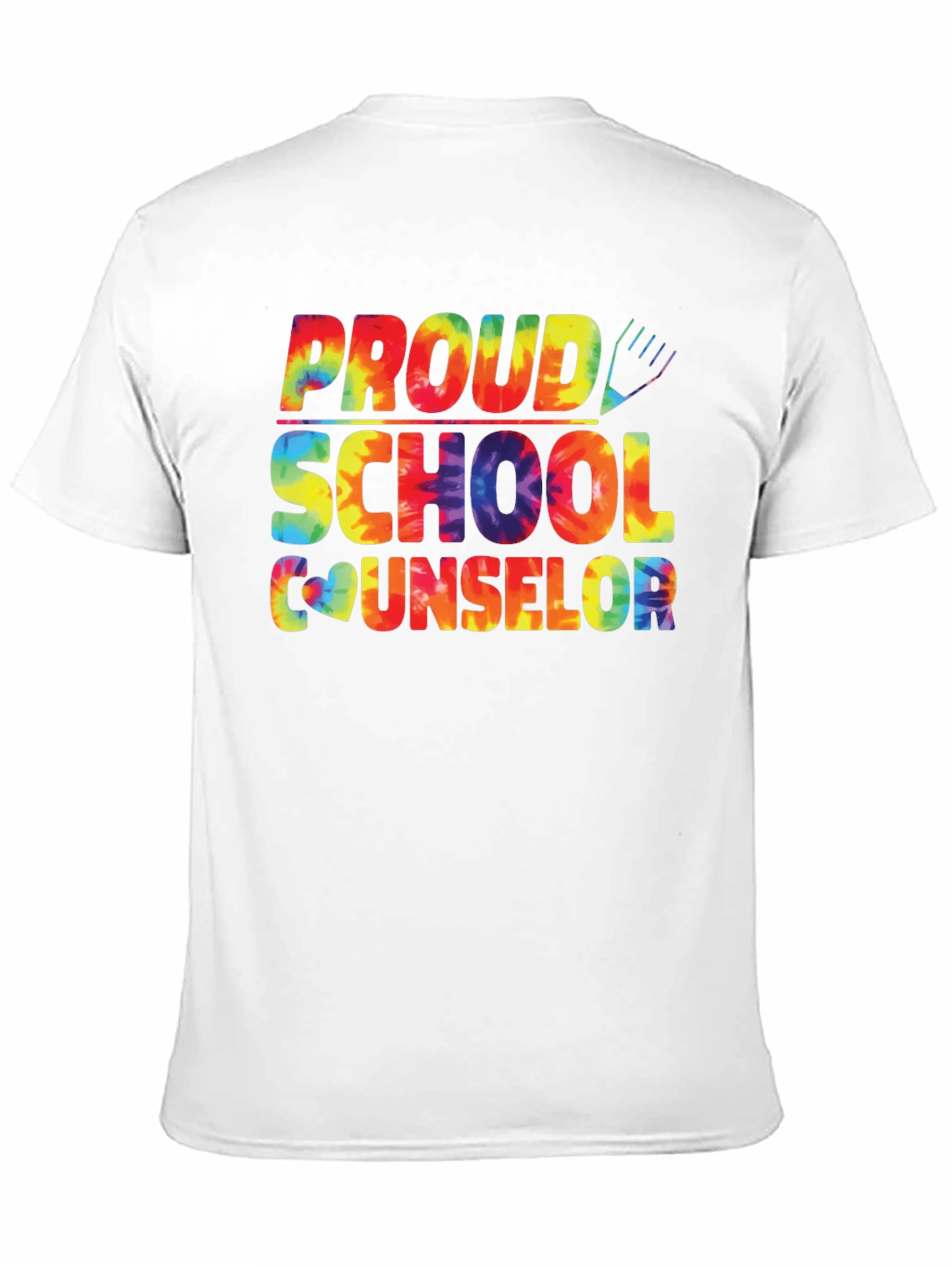 Proud School Counselor Tie-Dye Graphic T-Shirt