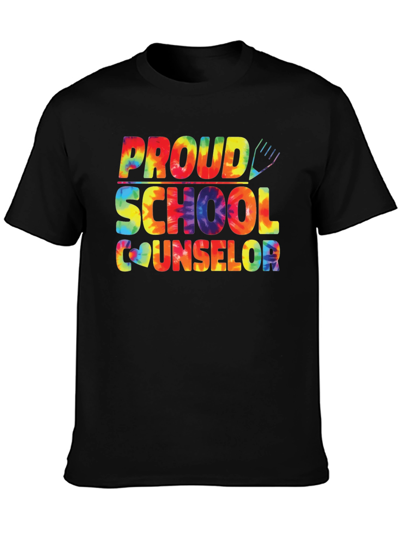 Proud School Counselor Tie-Dye Graphic T-Shirt