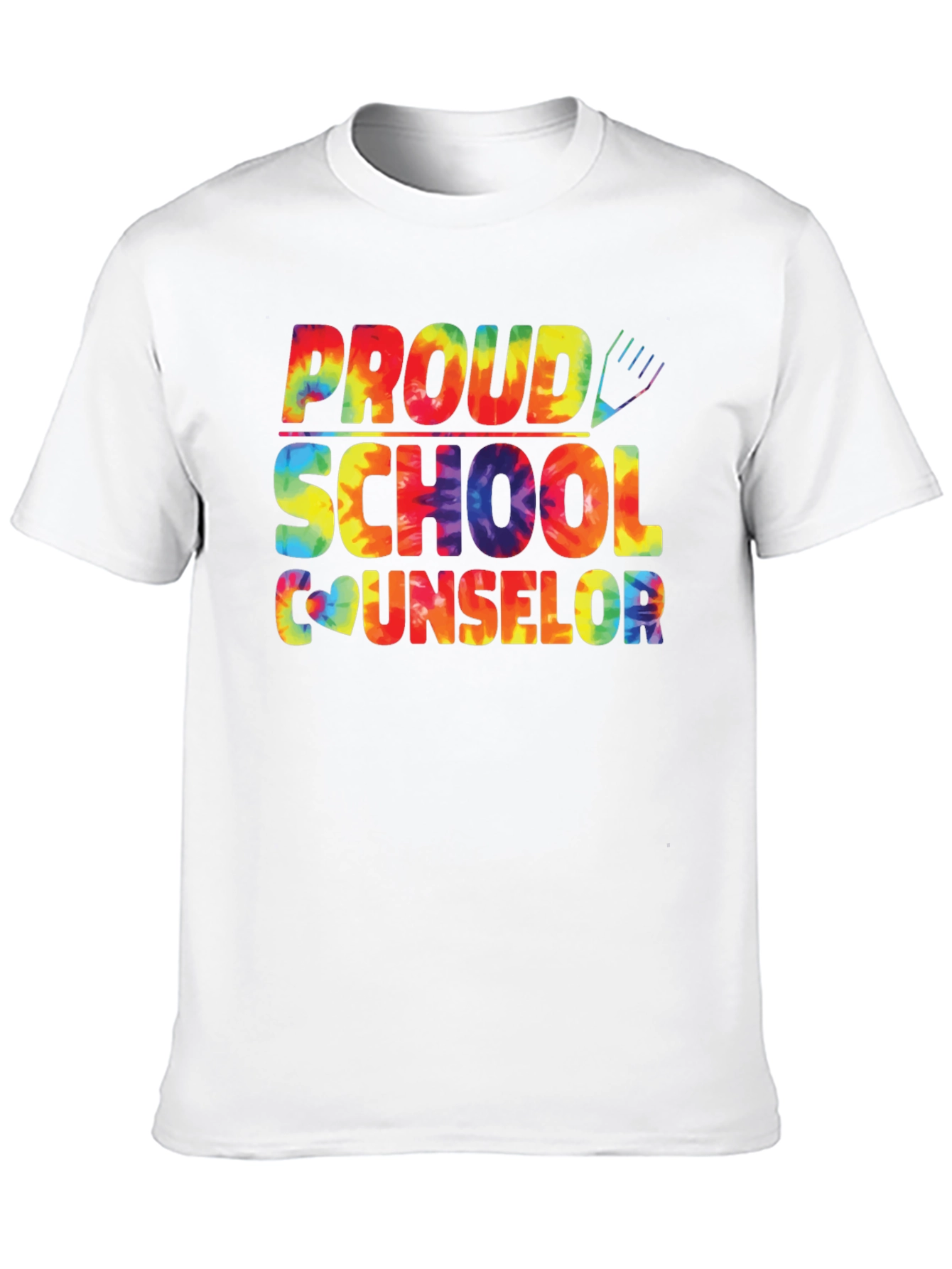 Proud School Counselor Tie-Dye Graphic T-Shirt
