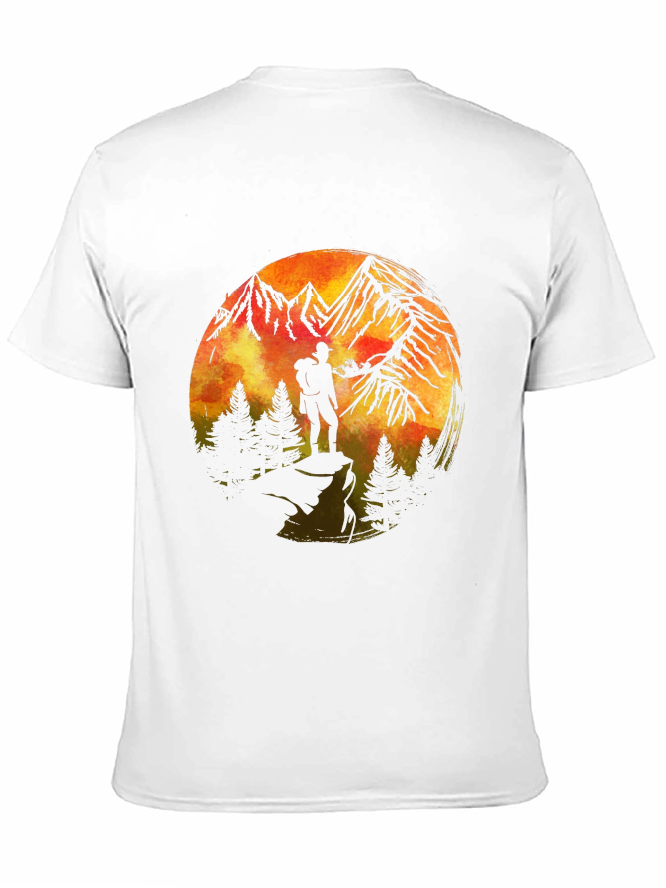 Mountains & Hiker Graphic T-Shirt