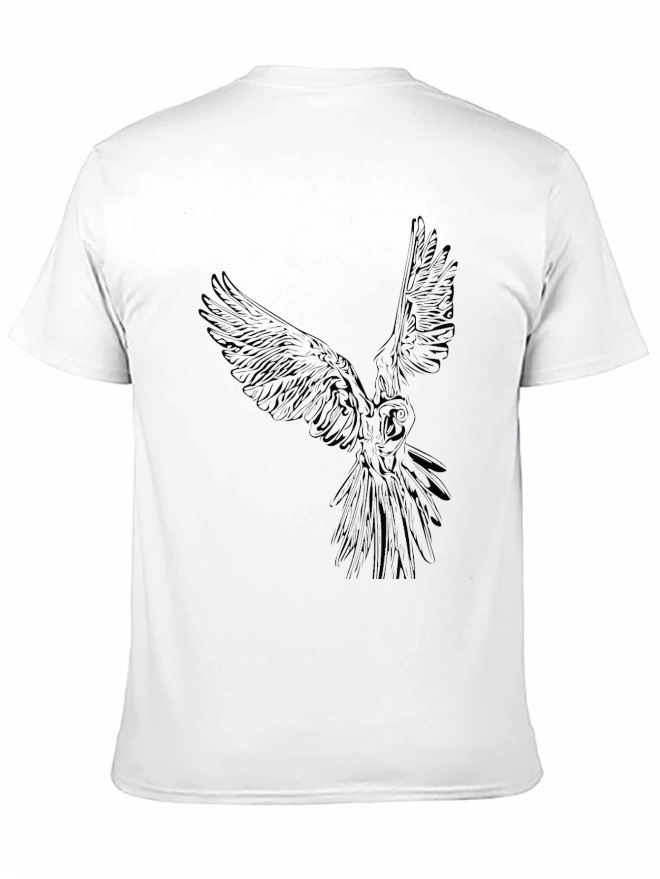 Mens Black T-Shirt with Owl Graphic