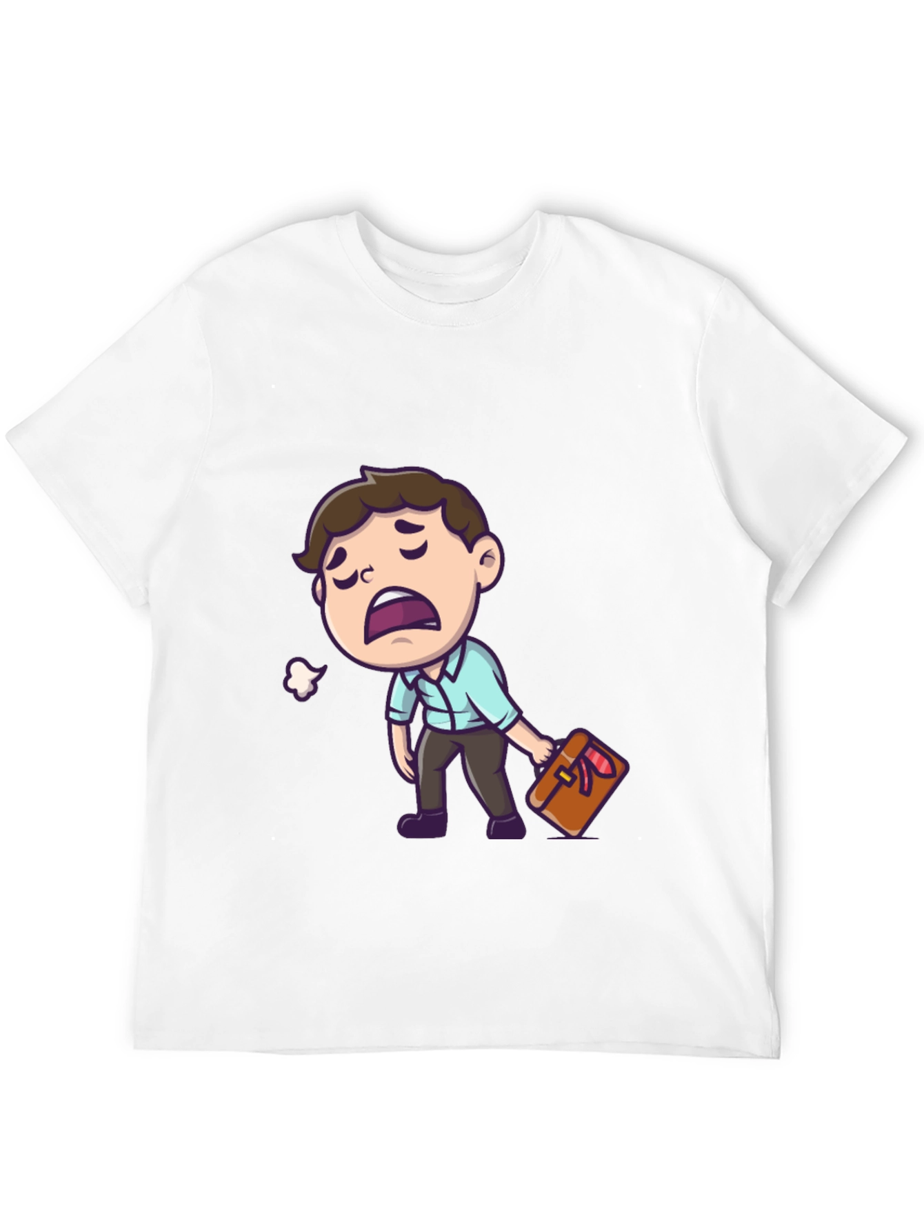Funny Exhausted Cartoon Man T-Shirt