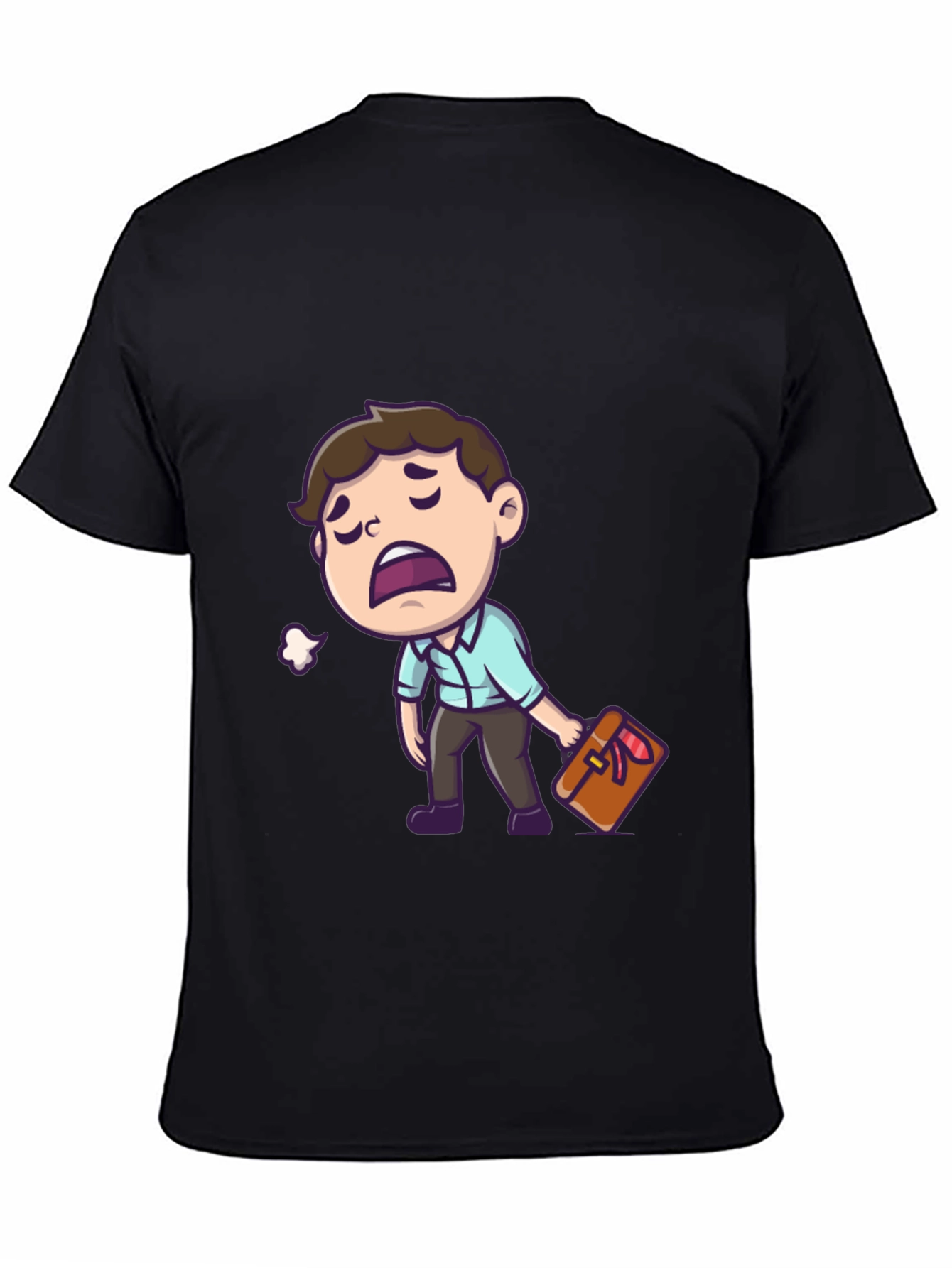 Funny Exhausted Cartoon Man T-Shirt